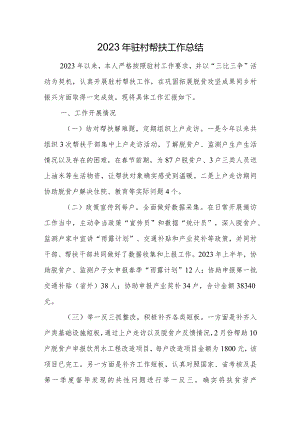 2023年驻村帮扶工作总结.docx