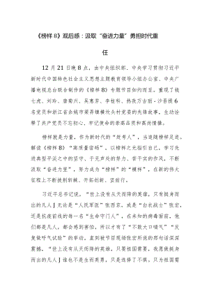 2023年观看《榜样8》心得体会感悟观后感范文5篇.docx