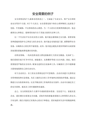 安全需要的例子.docx