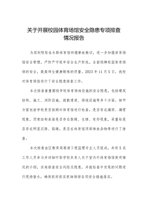 2024年学校体育运动设施安全隐患排查工作总结四篇.docx
