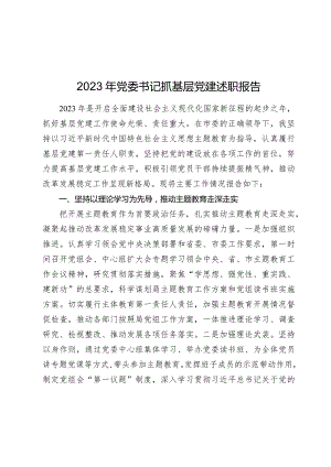 2023-2024年党委书记抓基层党建述职报告.docx
