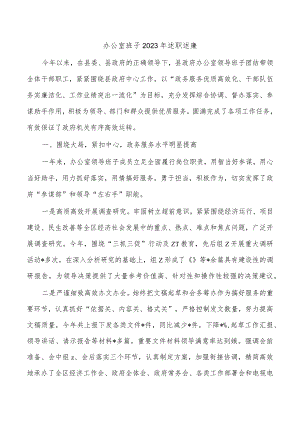 办公室班子2023年述职述廉.docx