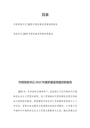 党组书记2023年度抓基层党建述职报告2篇.docx
