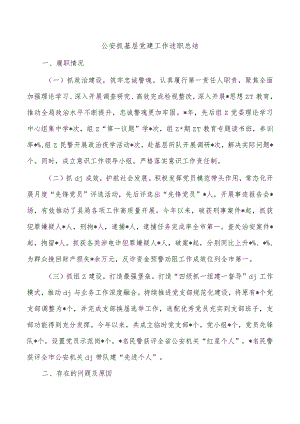 公安抓基层党建工作述职总结.docx