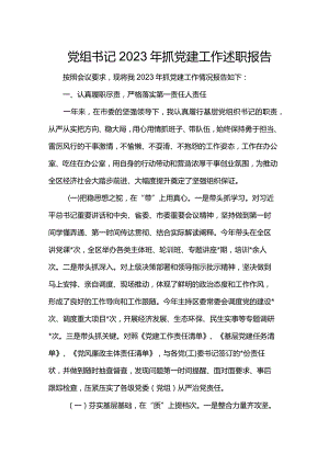 党组书记2023年抓党建工作述职报告.docx
