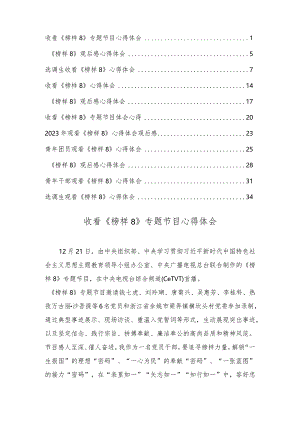选调生、青年团员、干部收看《榜样8》专题节目心得体会（11篇）.docx