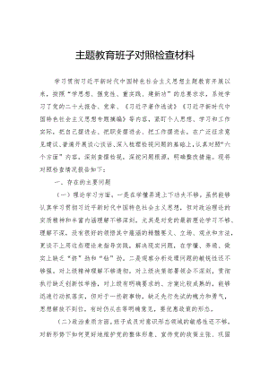 主题教育班子对照检查材料.docx
