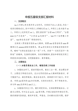 申报五星级支部汇报材料.docx
