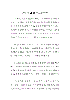 贸促会2024年工作计划.docx