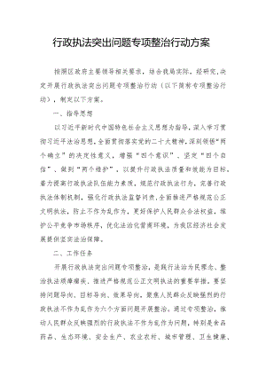 行政执法突出问题专项整治行动方案.docx