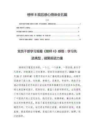 榜样8观后感心得体会五篇.docx