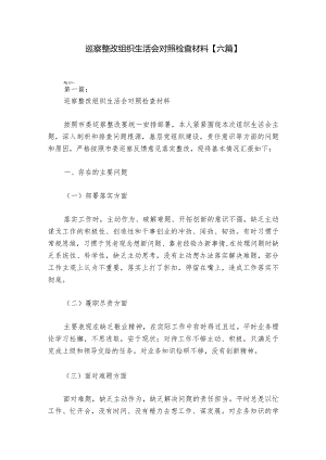 巡察整改组织生活会对照检查材料【六篇】_1.docx