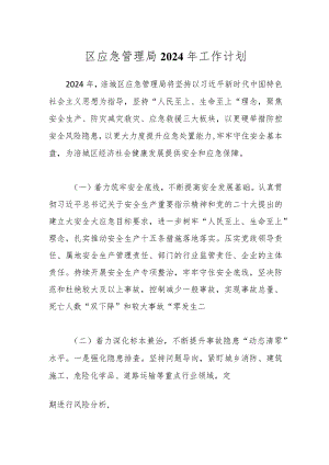 区应急管理局2024年工作计划.docx