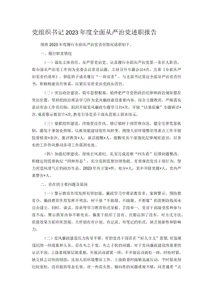 党组织书记2023年度全面从严治党述职报告.docx