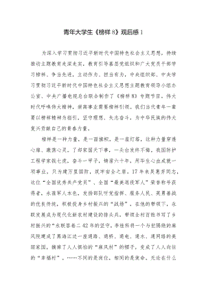《榜样8》专题节目学习心得体会观后感研讨交流发言材料汇编.docx