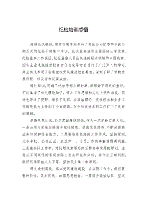 纪检培训感悟.docx