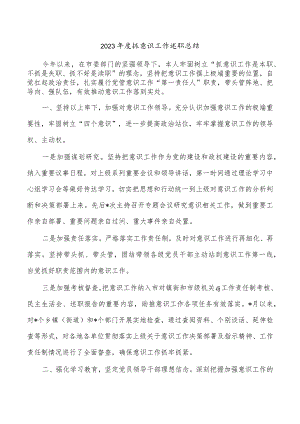 2023年度抓意识工作述职总结.docx