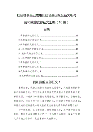 我和我的支部征文汇编(10篇).docx