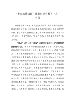 “串点连线绘面”让基层党员教育“真”有效.docx