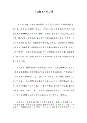 《榜样8》观后感.docx