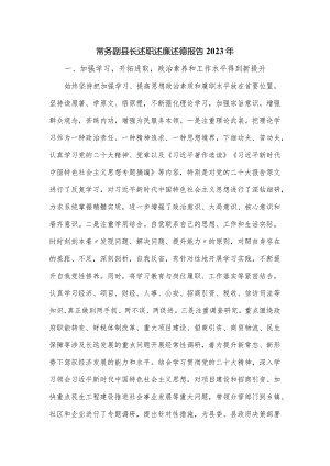 常务副县长述职述廉述德报告2023年.docx