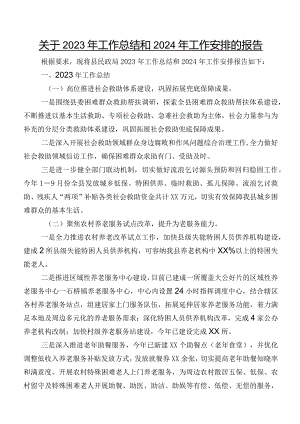 关于2023年工作总结和2024年工作安排的报告.docx