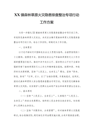 XX镇森林草原火灾隐患排查整治专项行动工作方案.docx