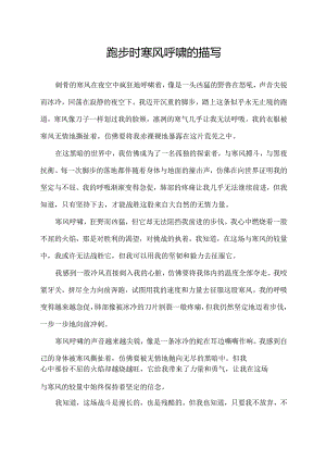 跑步时寒风呼啸的描写.docx