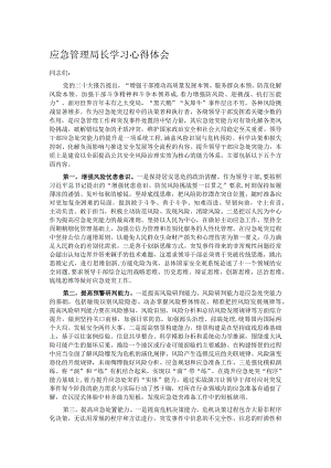 应急管理局长学习心得体会.docx