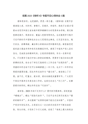 观看2023《榜样8》专题节目心得体会3篇.docx