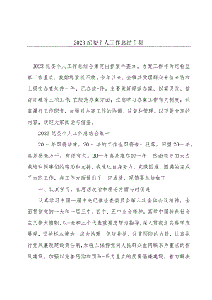 2023纪委个人工作总结合集.docx