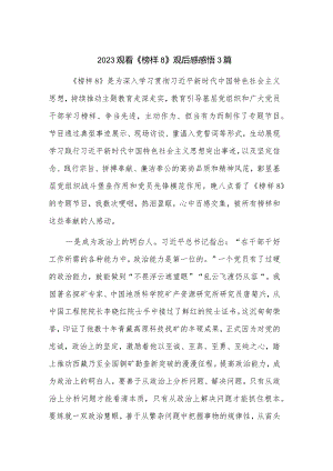 2023观看《榜样8》观后感感悟3篇.docx