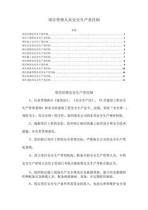 项目管理人员安全生产责任制.docx