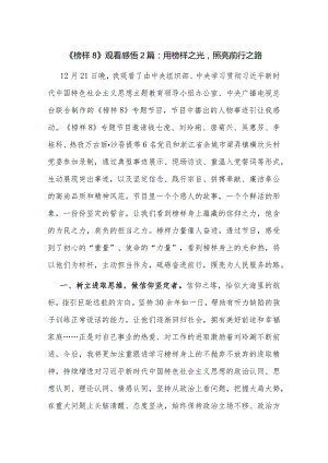 《榜样8》观看感悟2篇：用榜样之光照亮前行之路.docx