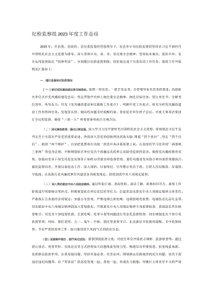纪检监察组2023年度工作总结.docx