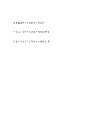 党委党组领导班子2023-2024年度“担当作为方面”存在问题原因分析整改措施汇编.docx