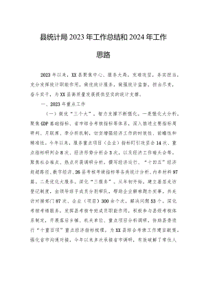 县统计局2023年工作总结和2024年工作思路(20231225).docx