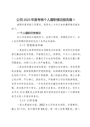 公司2023年度考核个人履职情况报告2篇.docx