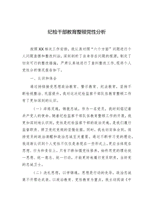 国企纪检干部教育整顿党性分析2500字.docx
