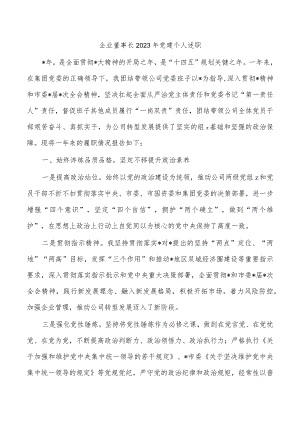 企业董事长2023年党建个人述职.docx