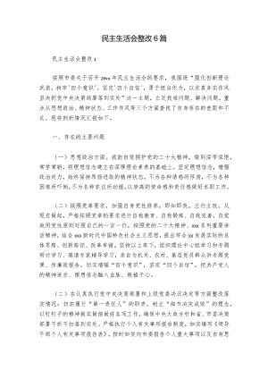 民主生活会整改6篇_1.docx