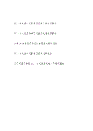 2024年党委书记抓基层党建工作述职报告5篇.docx