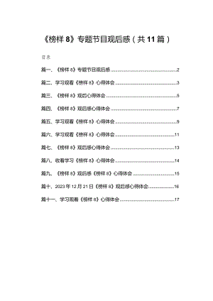 （11篇）《榜样8》专题节目观后感精选.docx