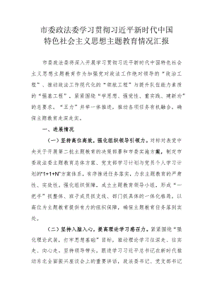 政法委主题教育汇报.docx