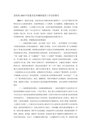 县医院2023年党建及党风廉政建设工作总结报告.docx