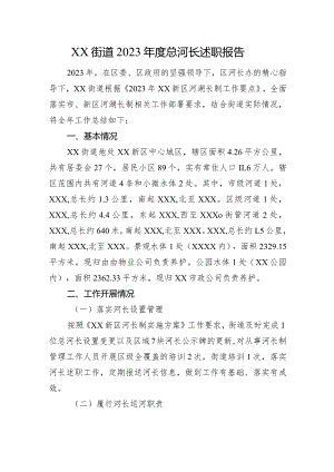 XX街道2023年度总河长述职报告.docx
