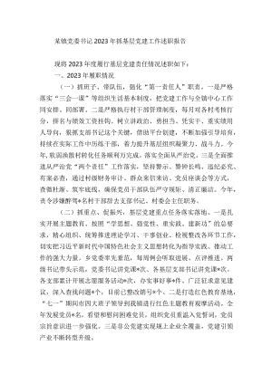 4篇镇党委书记2023-2024年抓基层党建工作述职报告.docx