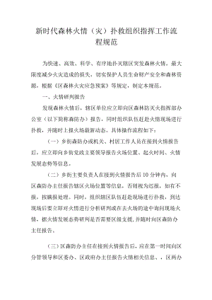 新时代森林火情（灾）扑救组织指挥工作流程规范.docx