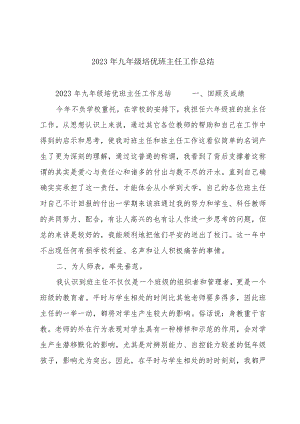2023年九年级培优班主任工作总结.docx