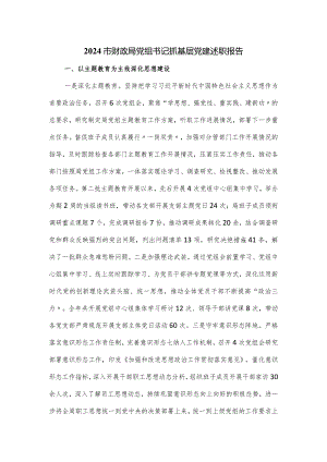 2024市财政局党组书记抓基层党建述职报告.docx